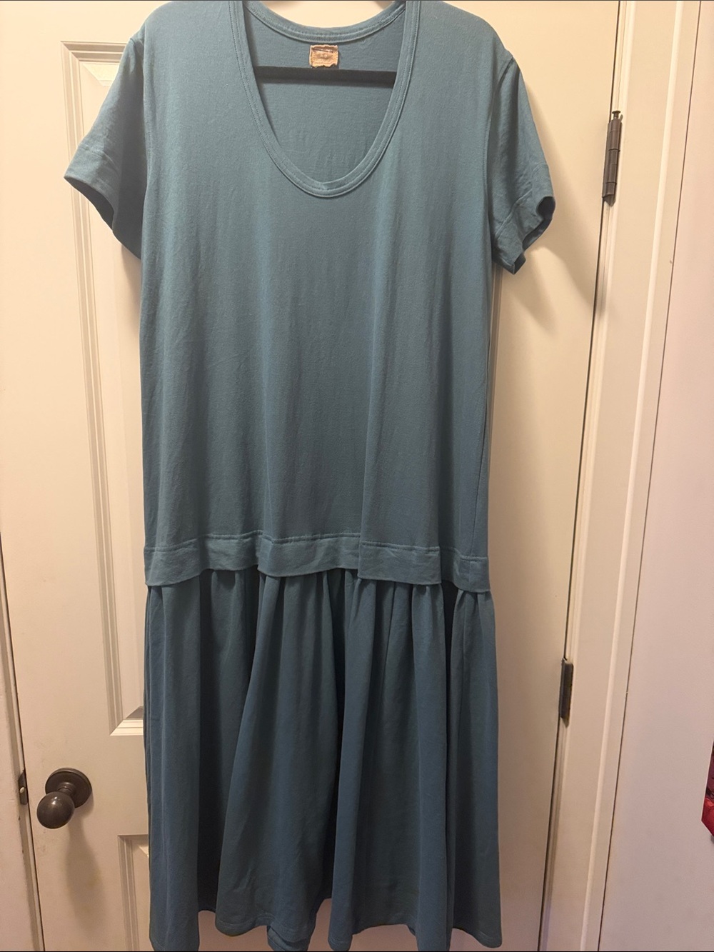 NWOT Free People Free-est green Scoop Neck Tiered Dress fit size L XL